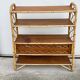 Rattan and bamboo bookcase by Louis Sognot