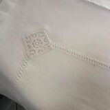 Cotton pillowcase embroidered monogram JB.