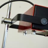 Red Italian Space Age Adjustable Spot Floor Lamp