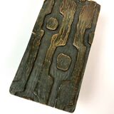 Stunning Mid Century Solid Abstract Brutalist Bronze front Door Handle