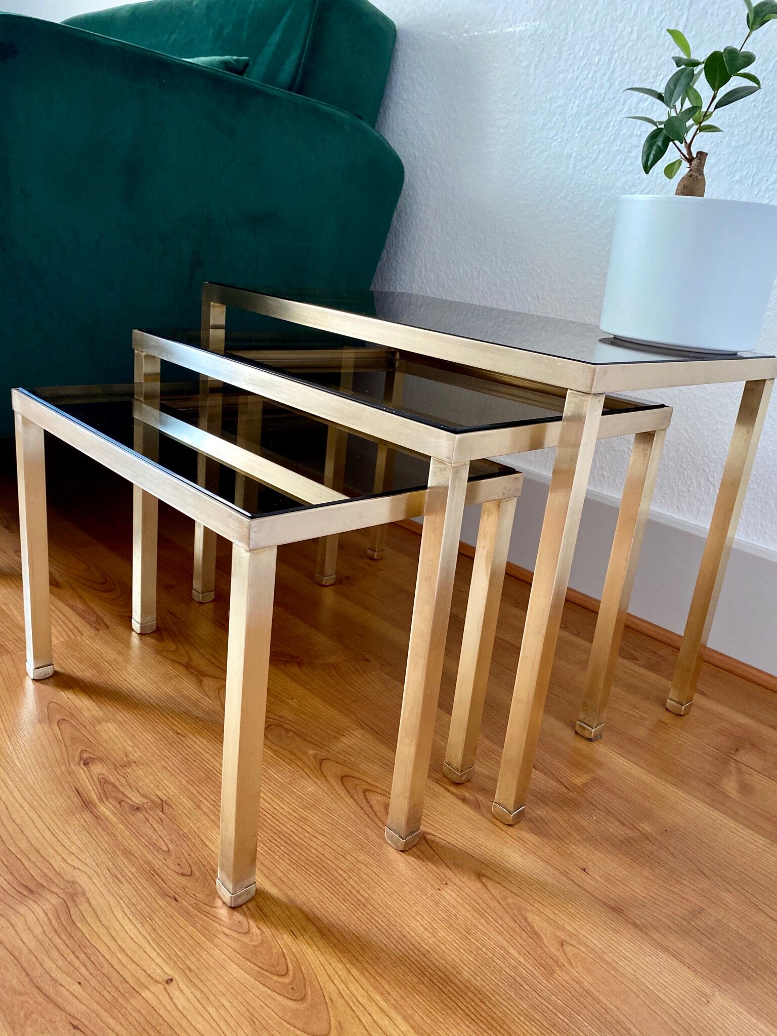 Brass pull out tables