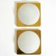 Two 1970s brass wall lamps by Rolf Krüger for Heinz Neuhaus Leuchten