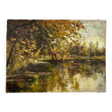 Oil painting on canvas signed