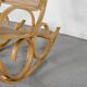 Fauteuil à bascule italien Luigi Crassevig en bois courbé