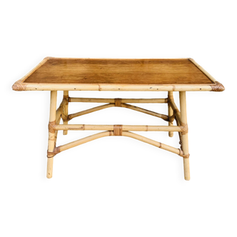 Vintage rattan coffee table