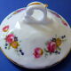 Pot à tabac en porcelaine anglaise à décor floral