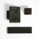 A set of solid 1970s Brutalist pull handles with letter slot and doorbell
