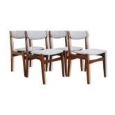 Danish Teak Dining Chairs by Erik Buch, Set of 4