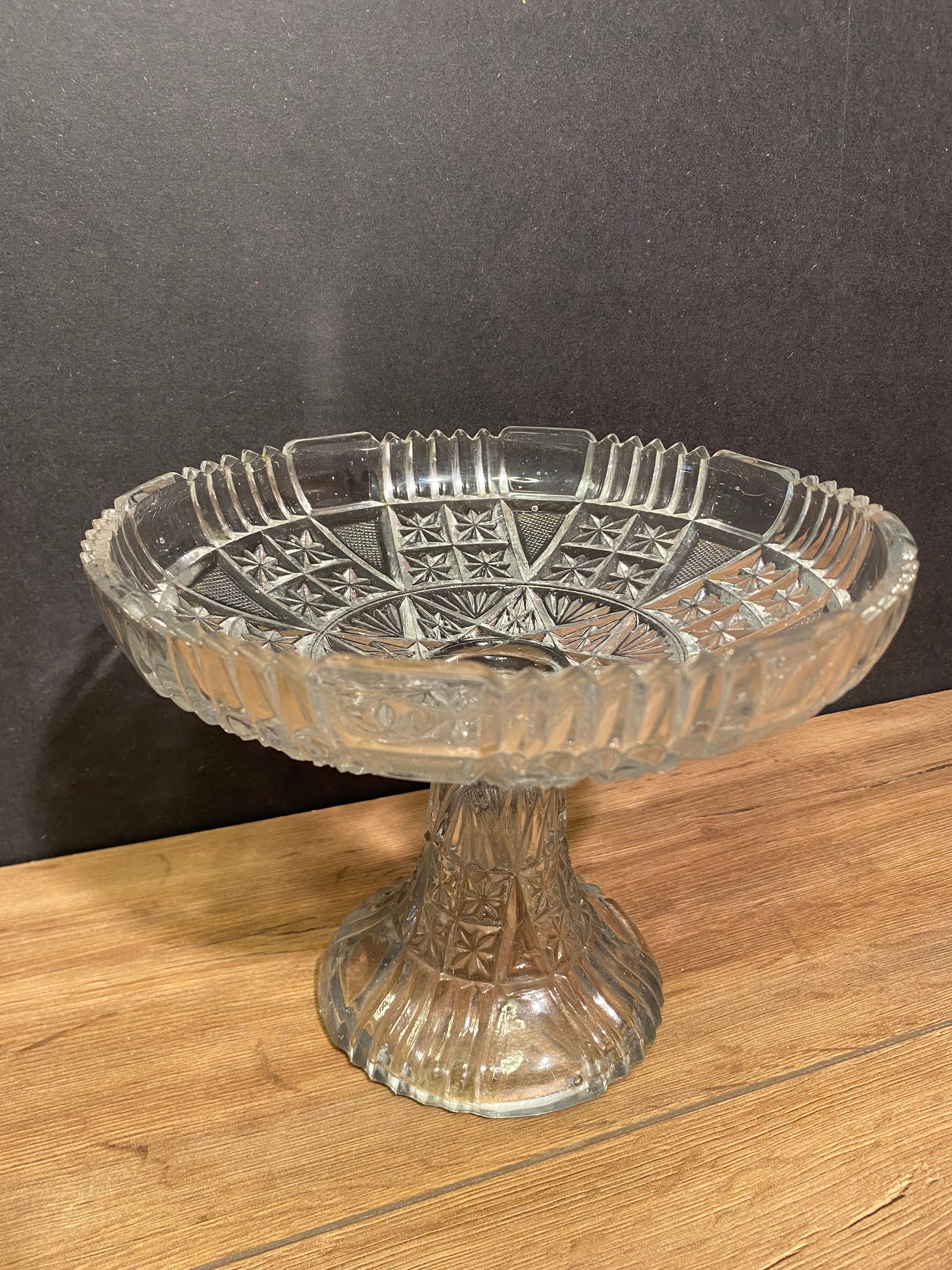 Large crystal cup marked Vallerysthal