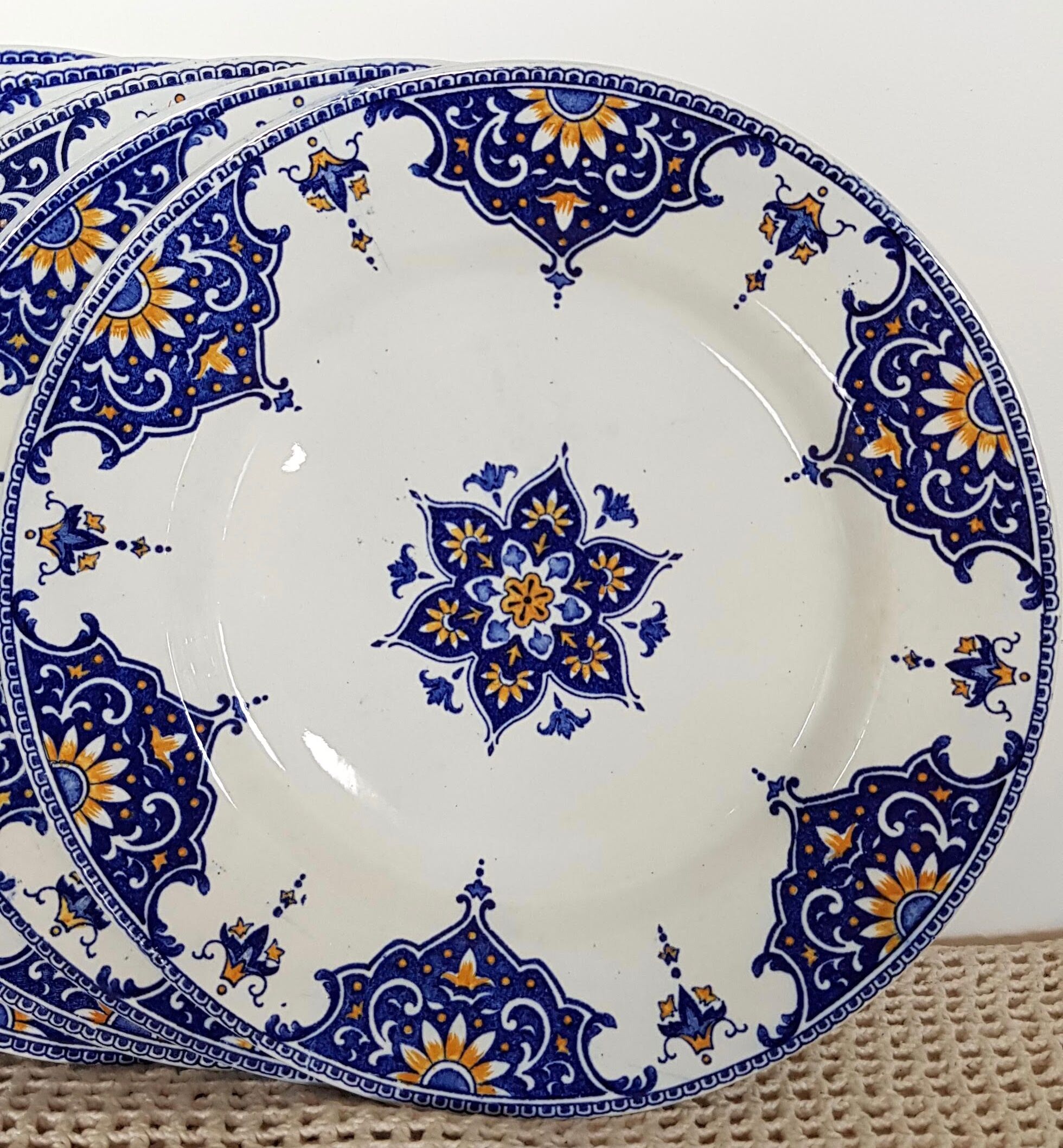 Set de 6 assiettes plates Modèle Alexandra Lunéville K&C