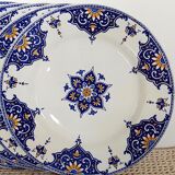 Set of 6 model Alexandra flat plates Lunéville K&C
