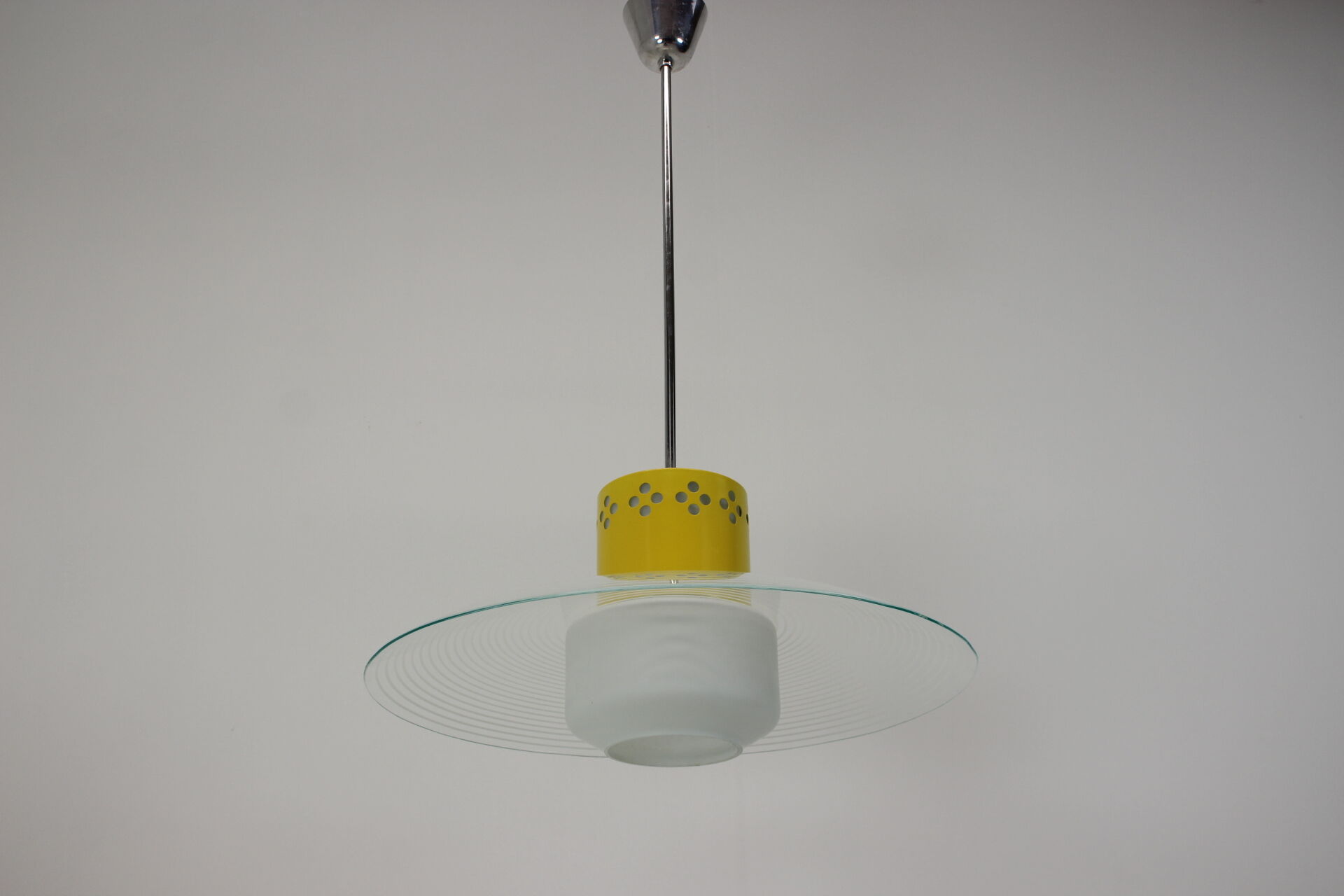Mid-Century Glass Chandelier, 1970s