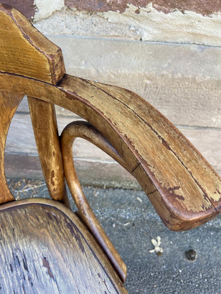 Office armchair curved wood