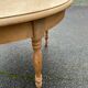 Renovated Louis Philippe 19th-century extendable round dining table 200cm