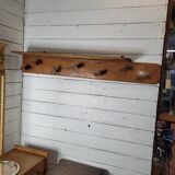 Wooden coat rack, 7 hooks
