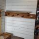 Wooden coat rack, 7 hooks
