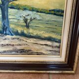 Old painting landscape of Provence signed