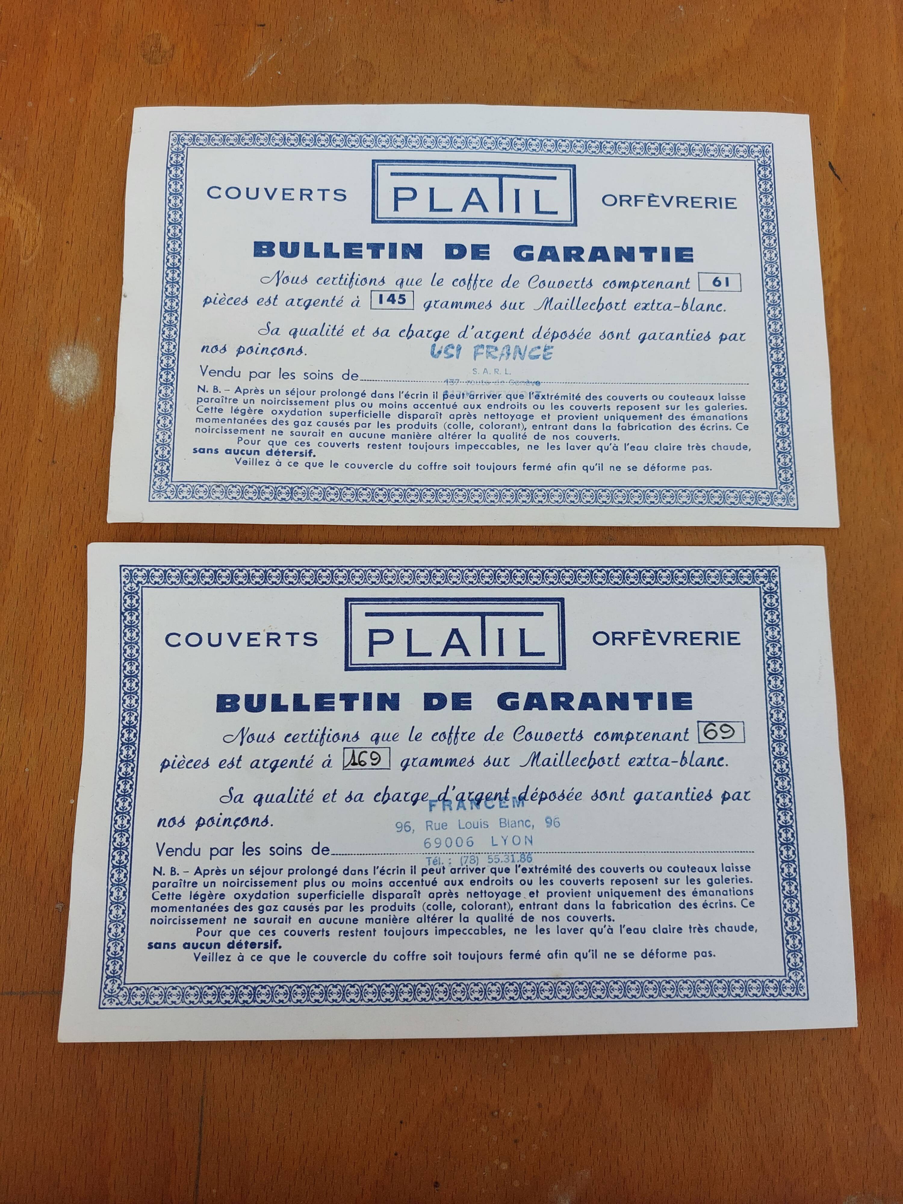 Housewife 130 pieces in silver metal goldsmith Platil