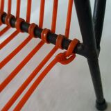 Porte vinyle métal et scoubidou années 60/70