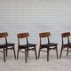 1970s, set of 4 Danish dining chairs by Findahl Møbelfabrik, teak wood.