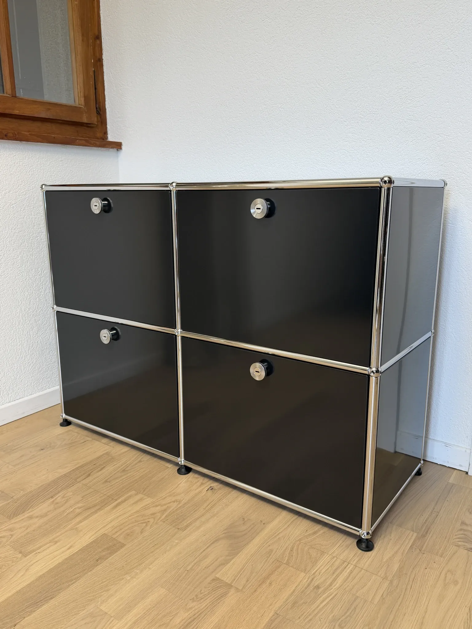 Commode USM Haller en Noir Graphite