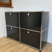 Commode USM Haller en Noir Graphite