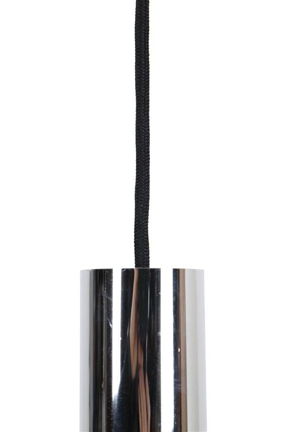 Space Age chrome pendant lamps / Mid-century modern design / 1960s / 1970s / Set of 2