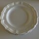 Set of 6 Gien earthenware plates with fluted edges, neo-classic white