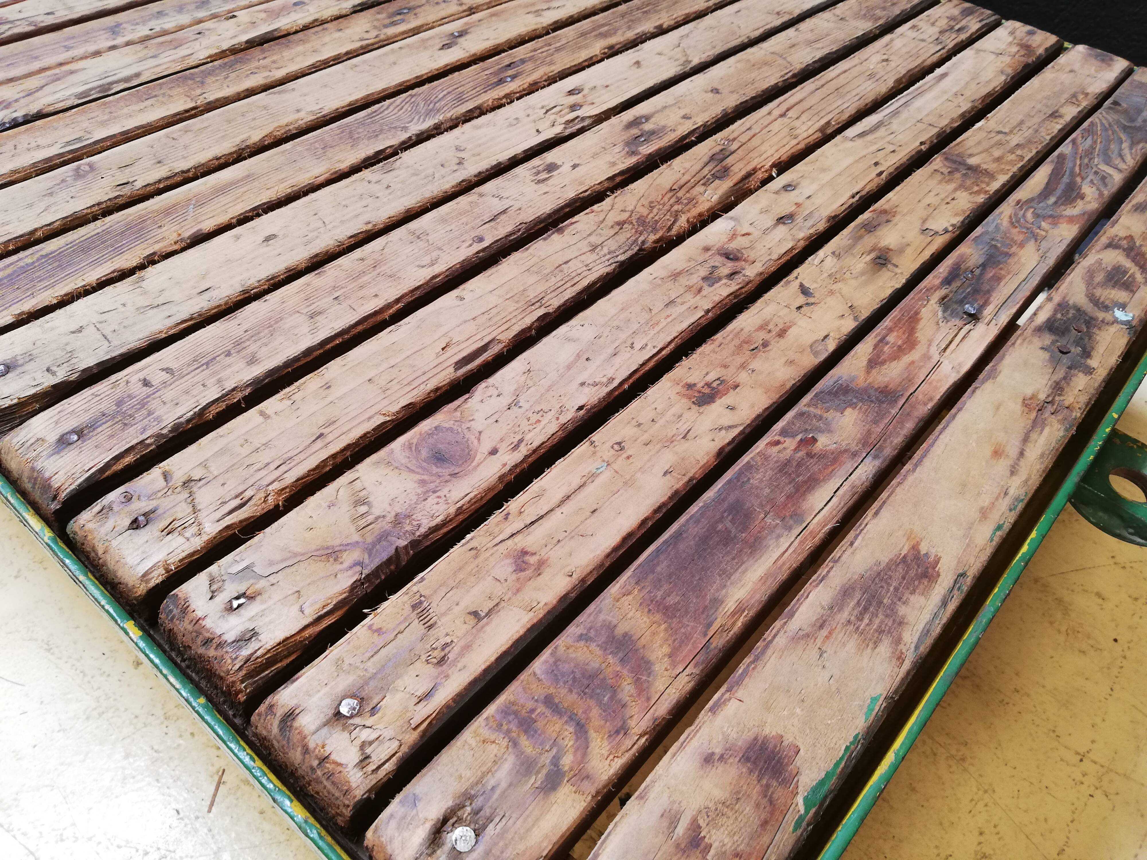 Coffee table, industrial trolley