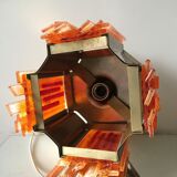 Claus Bolby brass plexiglas ceiling light