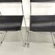 Série de 6 Chaises "Spaghetti" Design Italien Années 80 – Noir & Chrome