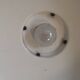 Enameled pendant workshop “reflecto-lux” hanging light, 1950s france