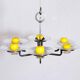 Art deco iron and glass candlestick by erik höglund