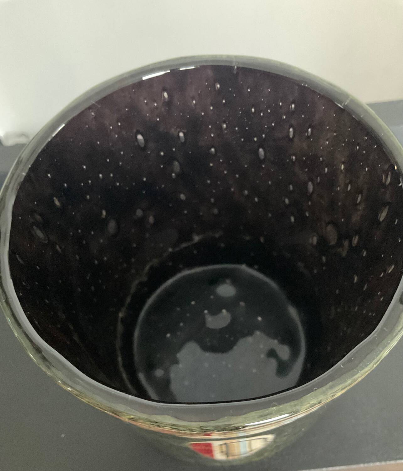 Vintage glass paste pot cover