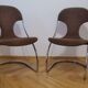 Paire de chaises rares des années 60 dans le style de Gastone Rinaldi, Italie, années 1970.