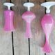 Lot de vases en opaline rose