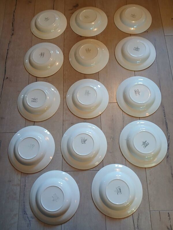 26 assiettes Digoin Sarreguemines