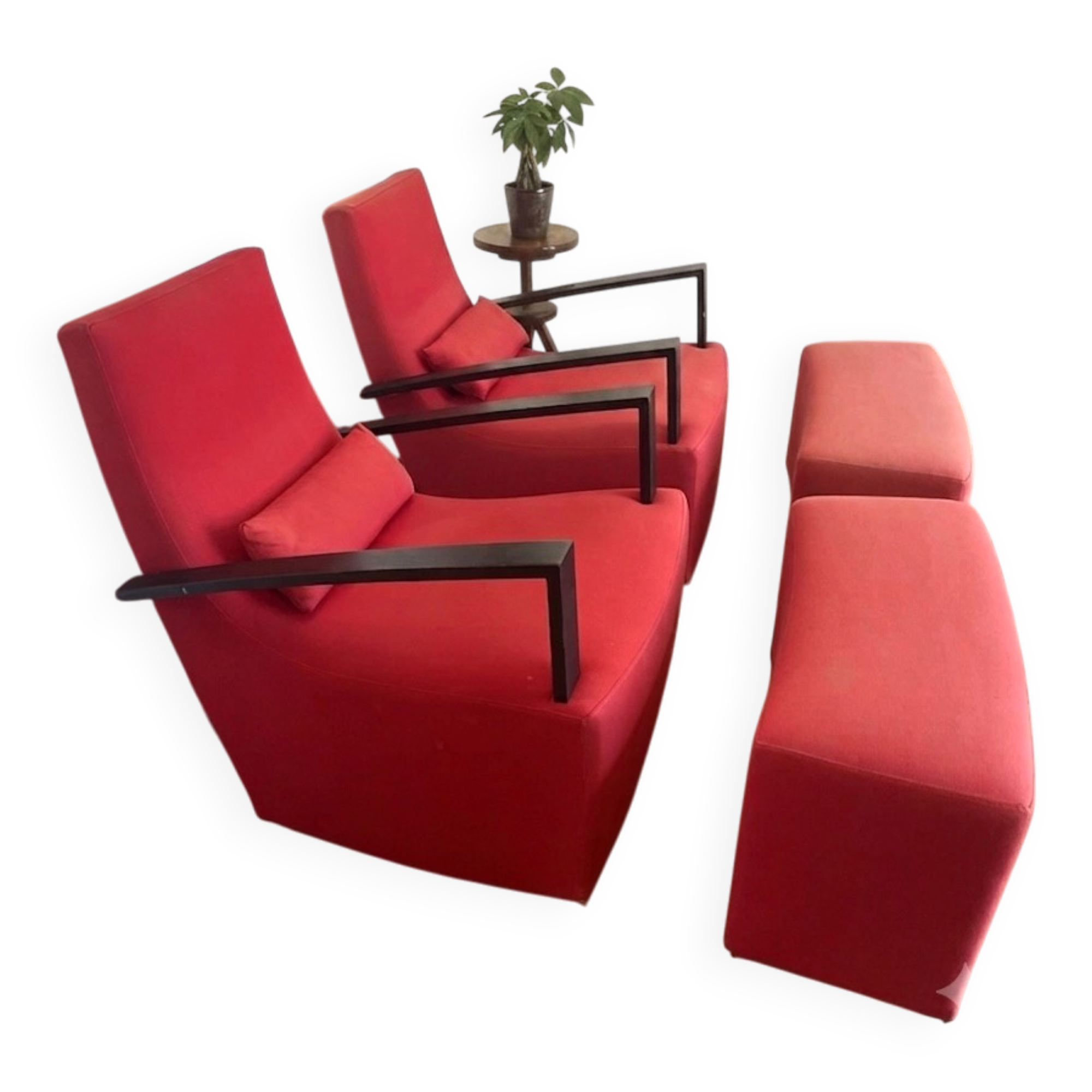 Paire Fauteuil Basculants & Ottoman Ligne Roset - Modèle Neo d'Alban-Sébast