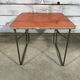 Folding orange camping table Chantazur Lafuma 70s