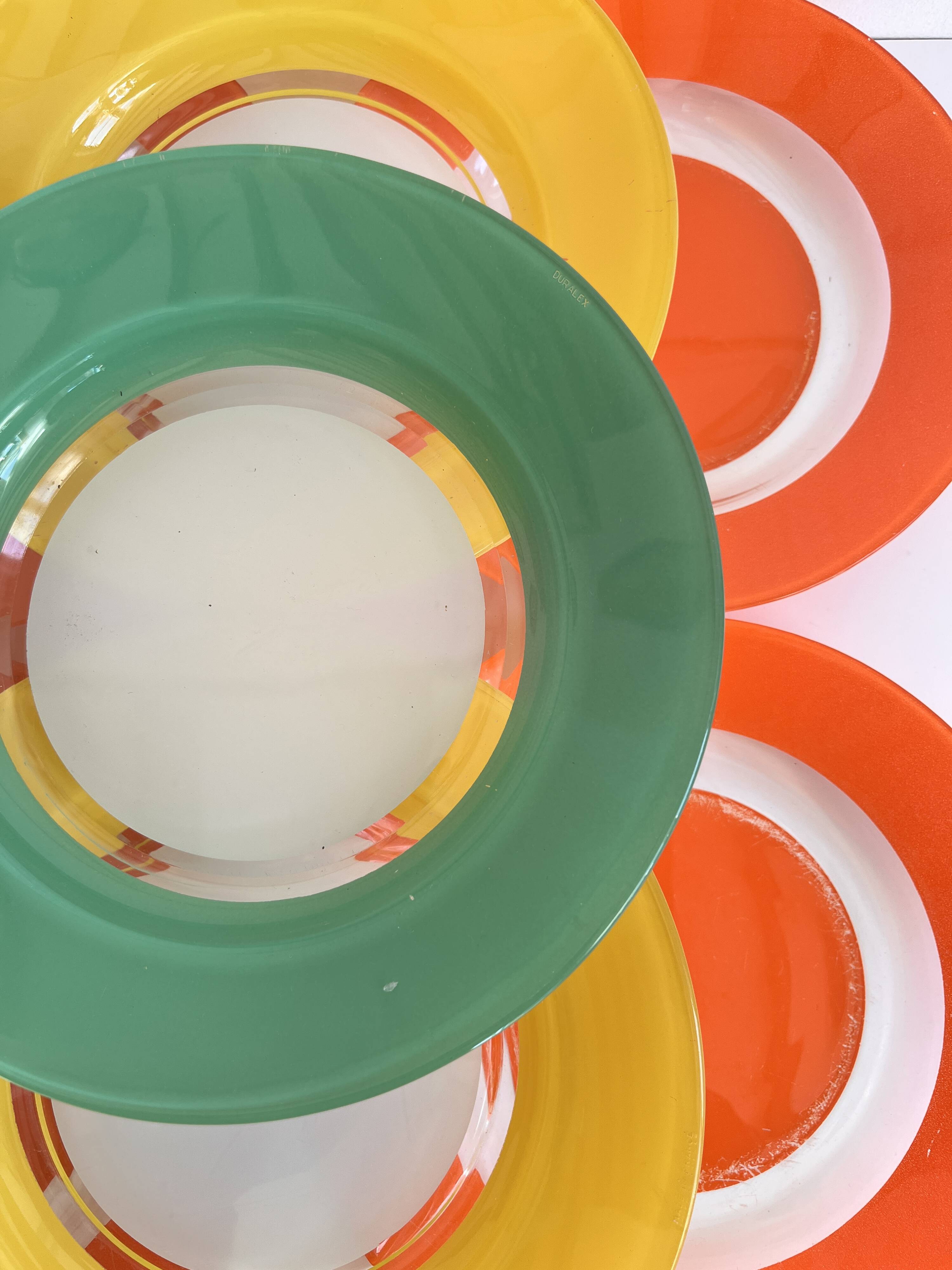 Coloured Duralex plates