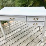 Vintage wood and brass desk