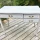 Vintage wood and brass desk