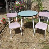 Set table & 2 chairs "les gambettes" design furniture