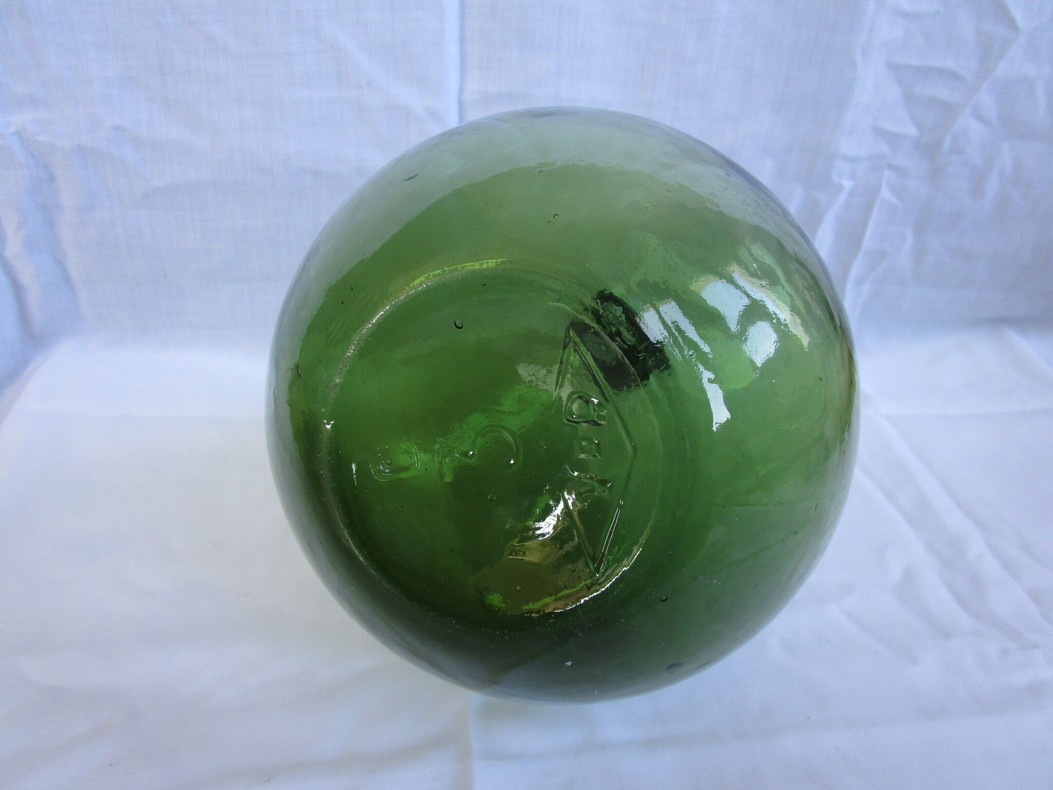 Demijohn green 3 litre glass bottle