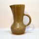 Digoin Brutalist Freeform Pitcher in Beige Stoneware Vintage 1960s