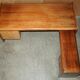 Mid-century modern right-angle desk in Brazilian wood.