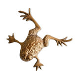 Frog brass paperweight, vintage
