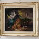 Still life oil on canvas, old French School, late 19th to early 20th century.