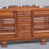 Art Deco French Marble Credenza or Sideboard