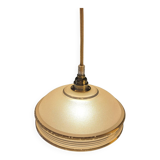 Frosted glass saucer lamp with golden edges